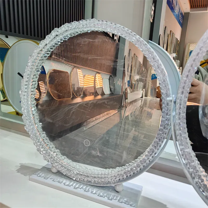 led bathroom mirror round